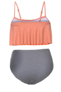 Online Dear-Lover Glowing Top and Bottom High waisted swimsuits Striped