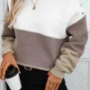 Sale Dear-Lover Colorblock Knitted Buttoned Shoulder Sweater Goat