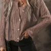 New Dear-Lover Cut Out Textured Knit Buttoned Cardigan Goat