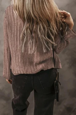 New Dear-Lover Cut Out Textured Knit Buttoned Cardigan Goat