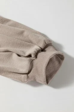 Outlet Dear-Lover Half Lantern Sleeve Solid Colour Pullover Top Goat