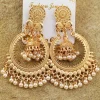 Best Dear-Lover Boho Pearl Tasseled Plated Alloy Dangle Earrings Gold
