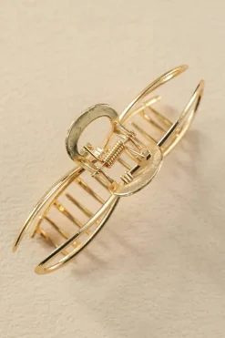 Discount Dear-Lover Bowknot Shape Claw Clip Gold