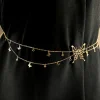 Outlet Dear-Lover Butterfly Decor Tassel Plate Alloy Layered Waist Chain Gold