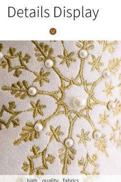 Sale Dear-Lover Christmas Beaded Embroidered Snowflakes Gift Hanging Stocking Gold