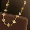 Fashion Dear-Lover Daisy Adjustable Chain Choker Necklace Gold