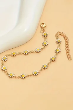 Fashion Dear-Lover Daisy Adjustable Chain Choker Necklace Gold