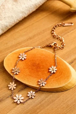 Best Dear-Lover Daisy Plated Alloy Adjustable Bracelet Gold