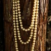 Fashion Dear-Lover Faux Pearl Beaded Layered Necklace Gold