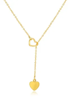 Online Dear-Lover Heart Shape Hollow Lariat Necklace Gold