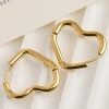 Hot Dear-Lover Heart Shape Plated Alloy Hook Earrings Gold