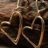 Hot Dear-Lover Irregular Heart Shapes Alloy Stud Earrings Gold