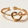 Best Dear-Lover Knot A Heart Valentines Fashion Ring Gold