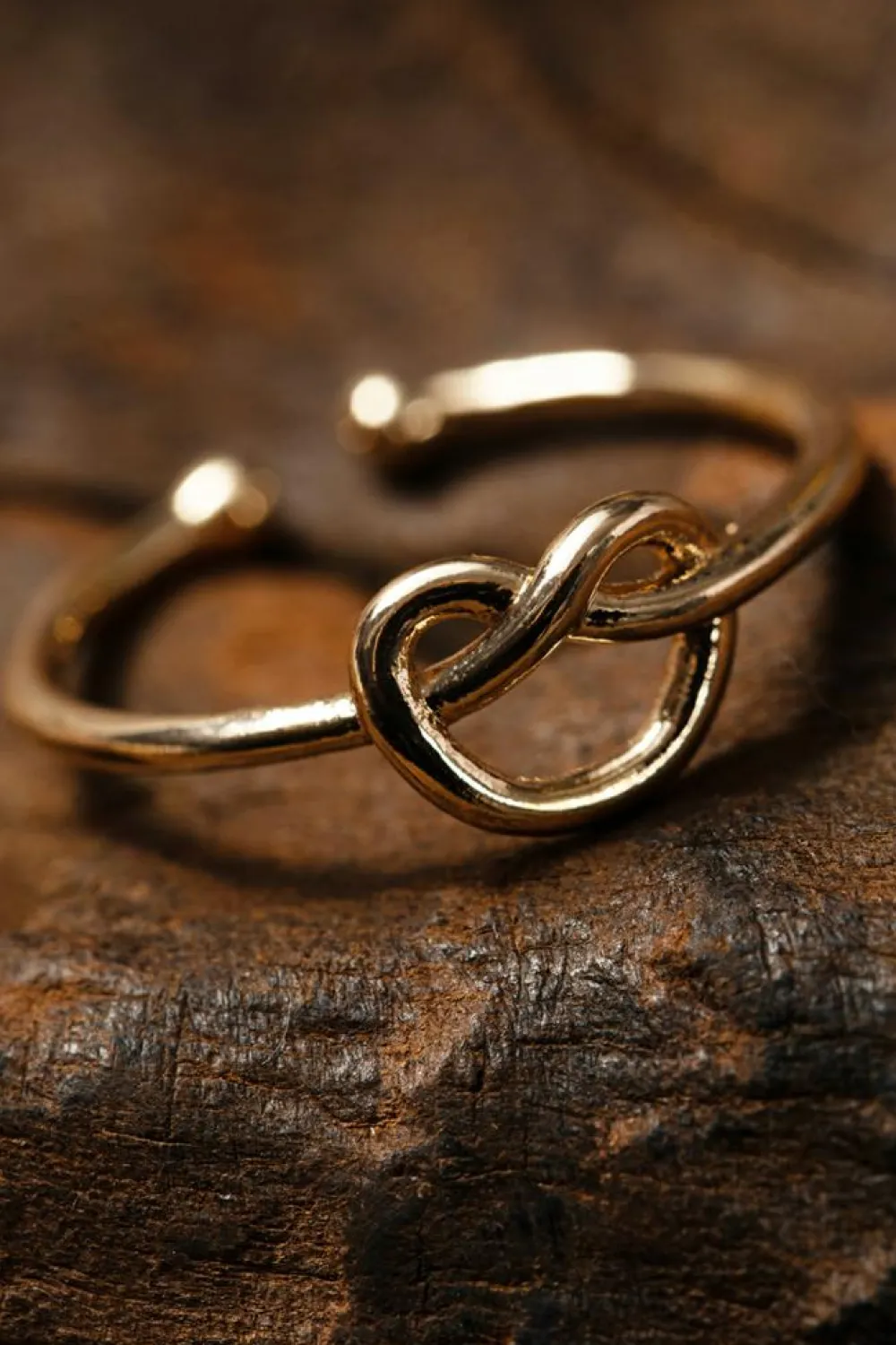 Best Dear-Lover Knot A Heart Valentines Fashion Ring Gold