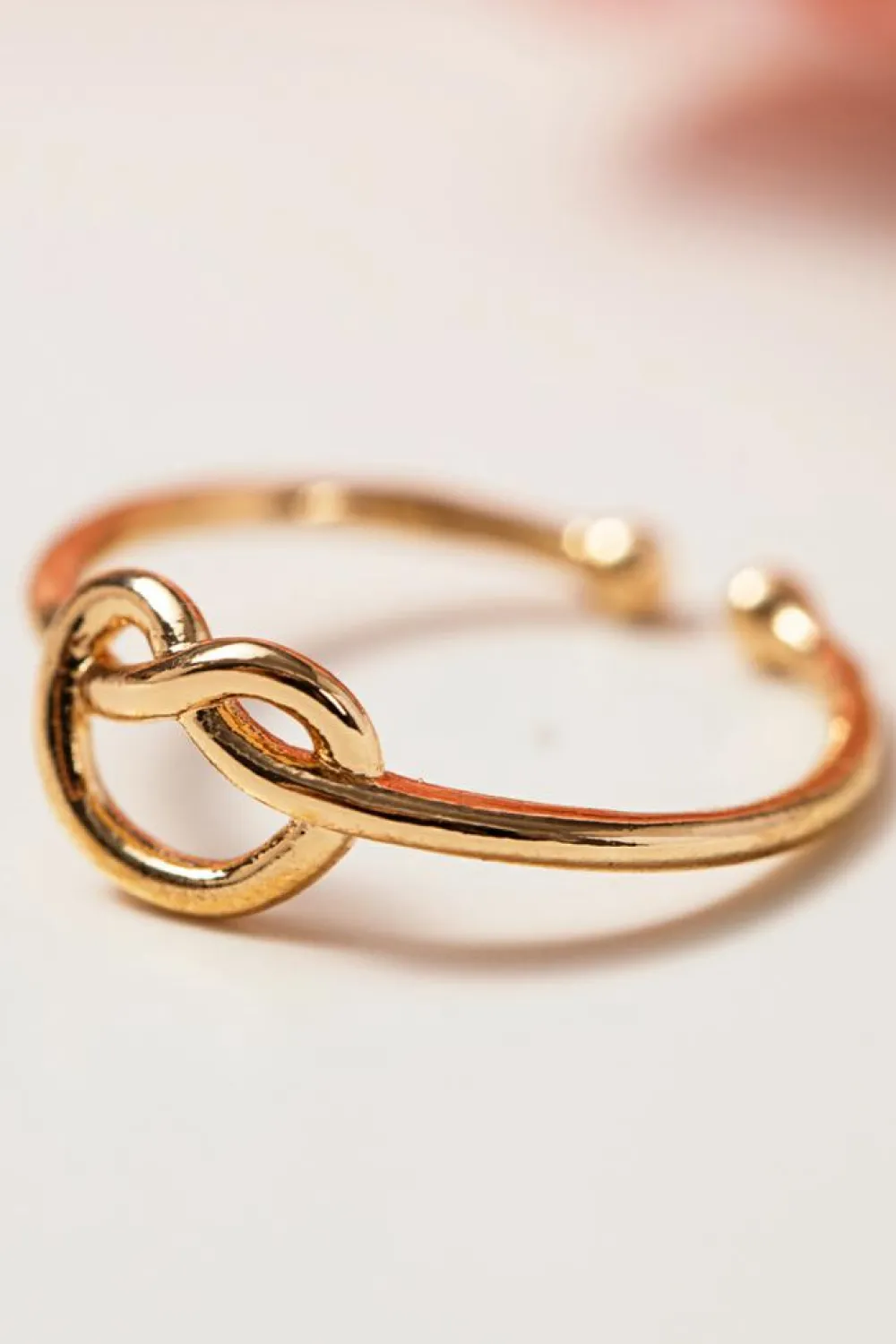 Best Dear-Lover Knot A Heart Valentines Fashion Ring Gold