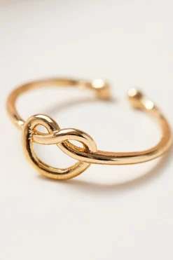 Best Dear-Lover Knot A Heart Valentines Fashion Ring Gold