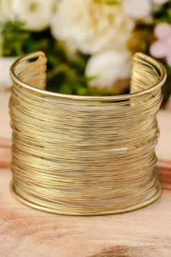 Best Dear-Lover Luxury Heavy Metal High Quality Open Wire Bracelet Gold