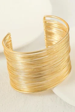 Best Dear-Lover Luxury Heavy Metal High Quality Open Wire Bracelet Gold
