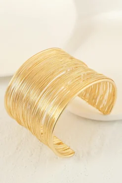 Best Dear-Lover Luxury Heavy Metal High Quality Open Wire Bracelet Gold