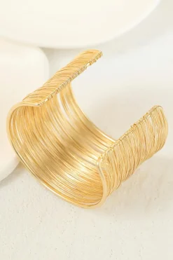 Best Dear-Lover Luxury Heavy Metal High Quality Open Wire Bracelet Gold