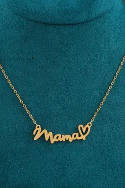 New Dear-Lover mama Heart Pendant Chain Necklace Gold