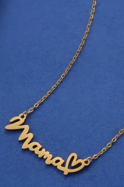 New Dear-Lover mama Heart Pendant Chain Necklace Gold