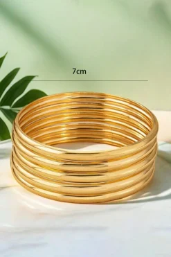 Discount Dear-Lover Multi Layer Plated Alloy Bangle Bracelet Gold
