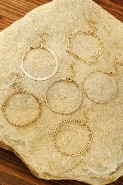 Best Dear-Lover Multi Layered Plated Adjustable Chain Bracelet Set Gold