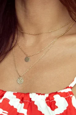 Best Dear-Lover Multi-layered Round Copper Pendant Necklace Gold