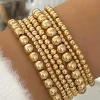 Online Dear-Lover 7pcs/Set Minimalist Plated Beaded Luxury Bracelet Set Gold
