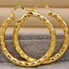 Sale Dear-Lover Plated Diamond Cut Large Hoop Earrings Gold