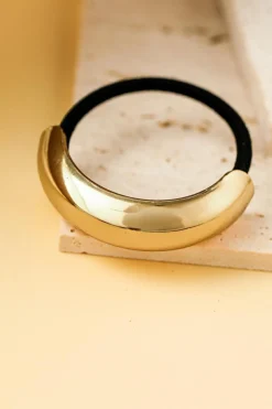 Outlet Dear-Lover Plated U-Shape Decor Vintage Hair Scrunchie Gold