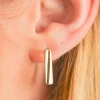 Clearance Dear-Lover Square Hook Plated Alloy Stud Earrings Gold