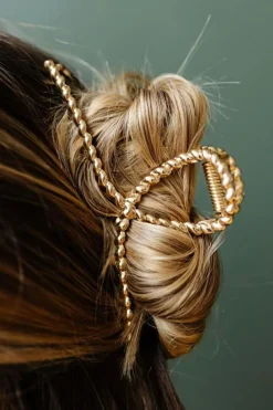 Outlet Dear-Lover Twist Large Alloy Hair Clip Gold