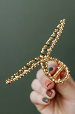 Outlet Dear-Lover Twist Large Alloy Hair Clip Gold