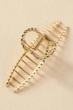 Outlet Dear-Lover Twist Large Alloy Hair Clip Gold
