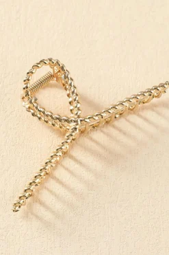 Outlet Dear-Lover Twist Large Alloy Hair Clip Gold