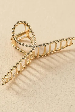 Outlet Dear-Lover Twist Large Alloy Hair Clip Gold