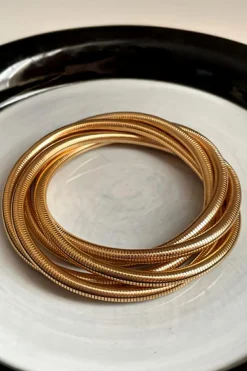 Online Dear-Lover Twist Stacked Exaggerated Alloy Bracelet Gold
