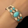 New Dear-Lover Vintage Boho Turquoise Cuff Bracelet Gold