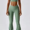 Clearance Dear-Lover Active Push up Bra and Arched Flare Pants Workout Set Grass Green