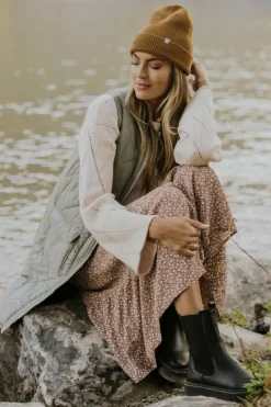Fashion Dear-Lover Quilted Long Vest Jacket with Pockets Grass Green