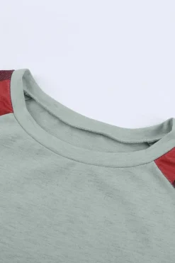 New Dear-Lover Buffalo Plaid Long Sleeve Sweatshirt Gray