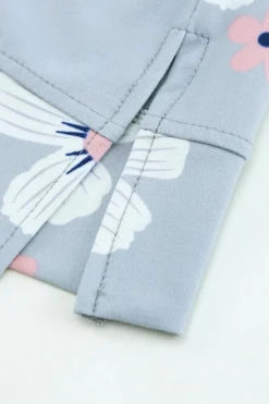 Sale Dear-Lover Casual Floral Crew Neck Tank Top Gray