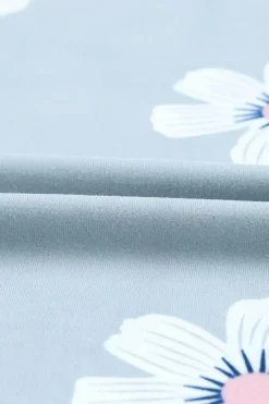 Sale Dear-Lover Casual Floral Crew Neck Tank Top Gray