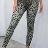 Clearance Dear-Lover Classic Leopard Print Active Leggings Gray