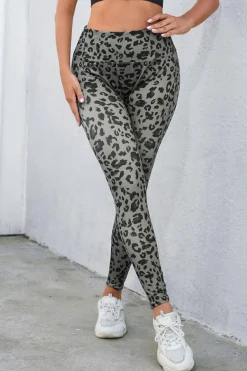 Clearance Dear-Lover Classic Leopard Print Active Leggings Gray