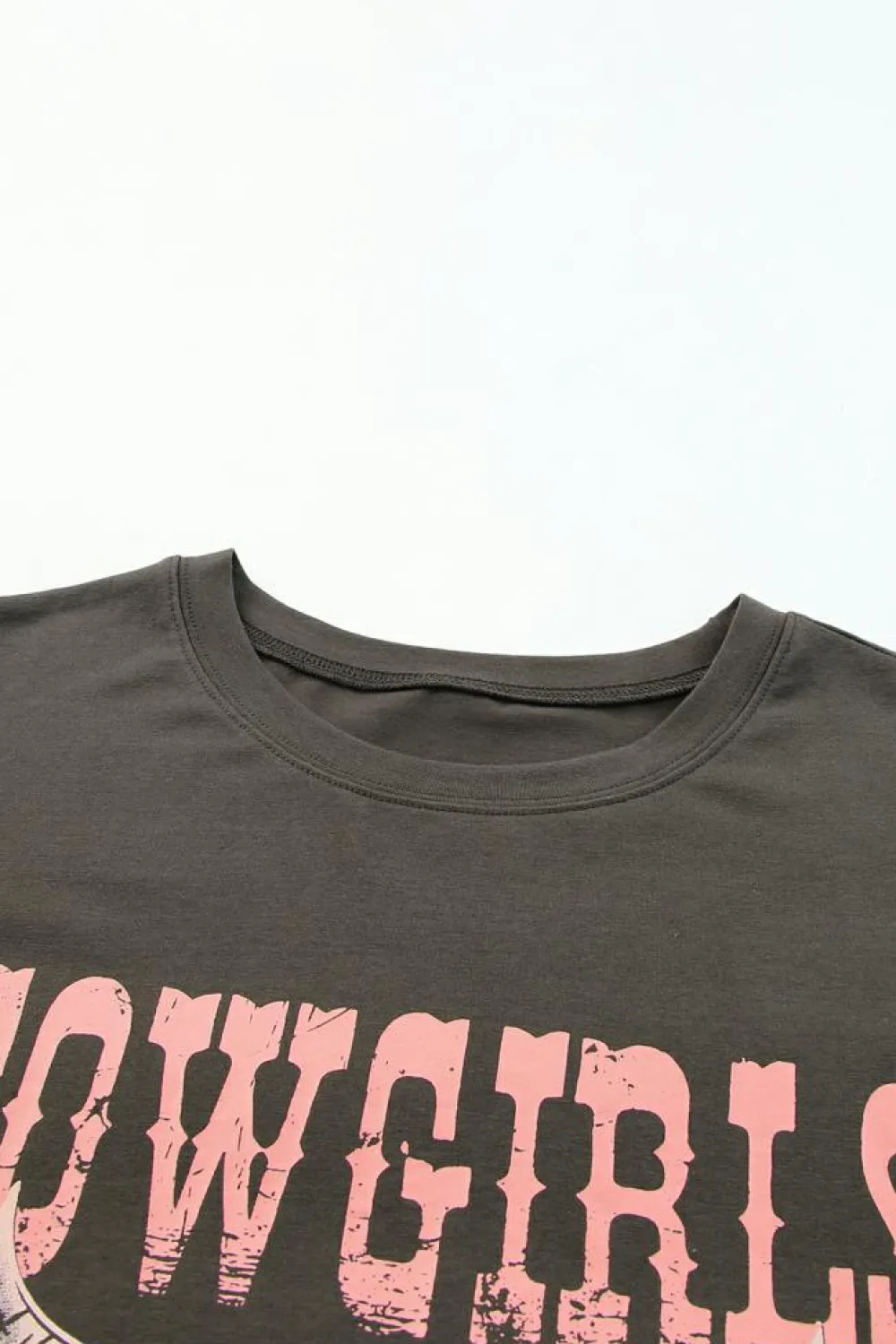 Online Dear-Lover COWGIRLS DO IT BETTER Graphic Print Oversized T Shirt Gray