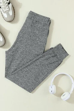 New Dear-Lover Drawstring Waist Pocketed Joggers Gray