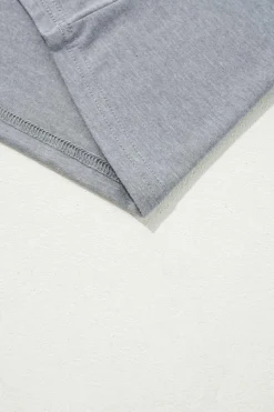 Online Dear-Lover Easter Egg HOPPY Chenille Patched Pattern T Shirt Gray